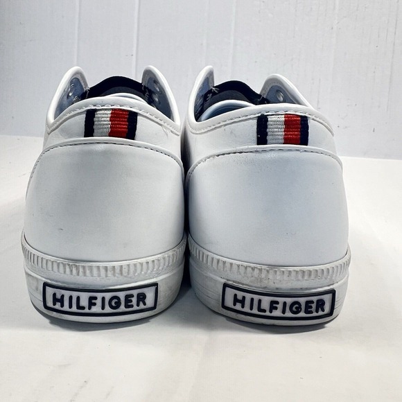 Tommy Hilfiger Women's 8 Twanni White Leather Preppy Sporty Nautical‎ - Picture 4 of 12